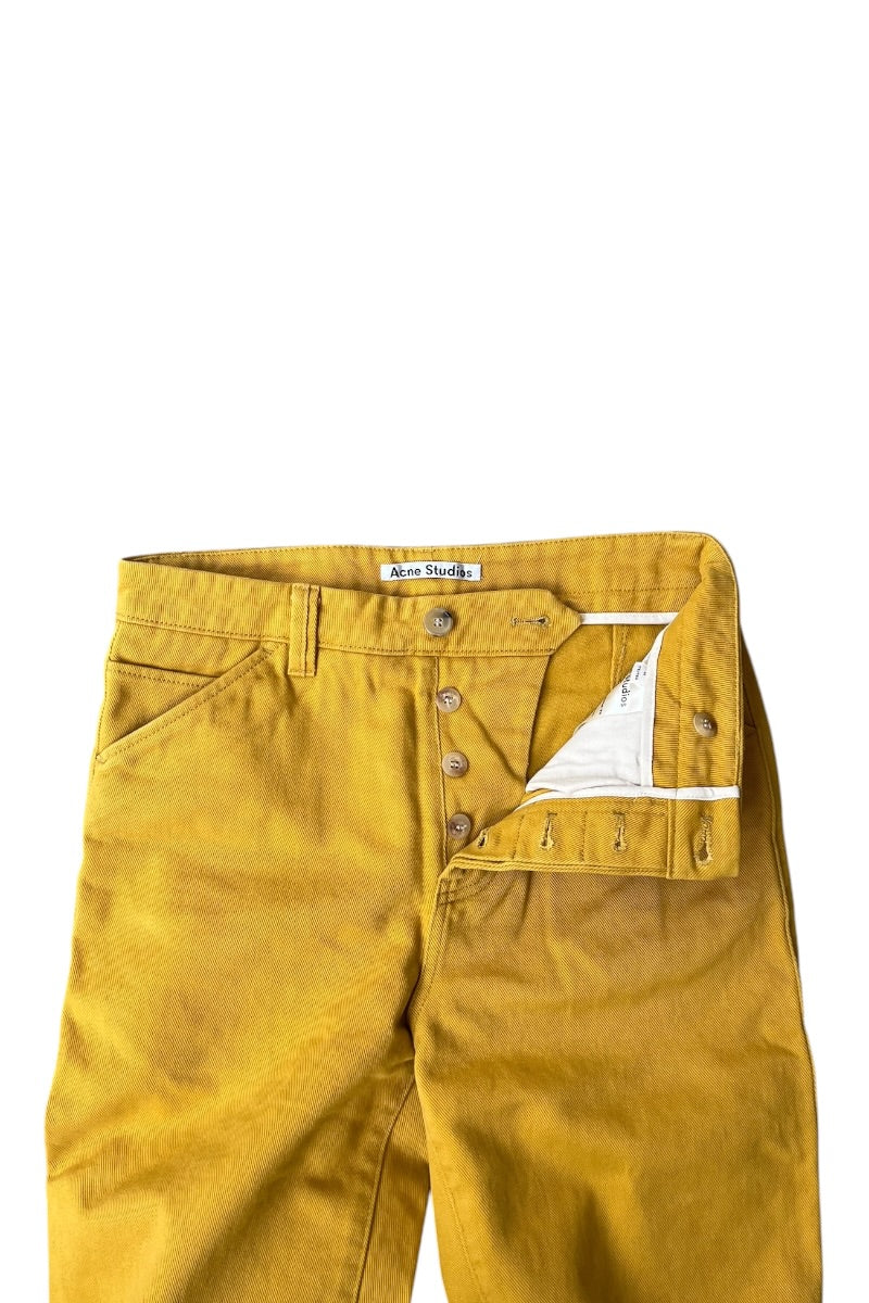MADE IN ROMANIA WORK PANTS / YELLOW [SIZE: 44 USED]