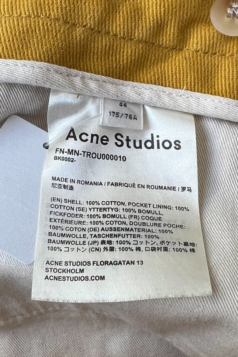 MADE IN ROMANIA WORK PANTS / YELLOW [SIZE: 44 USED]