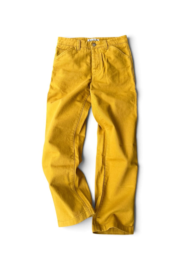 MADE IN ROMANIA WORK PANTS / YELLOW [SIZE: 44 USED]