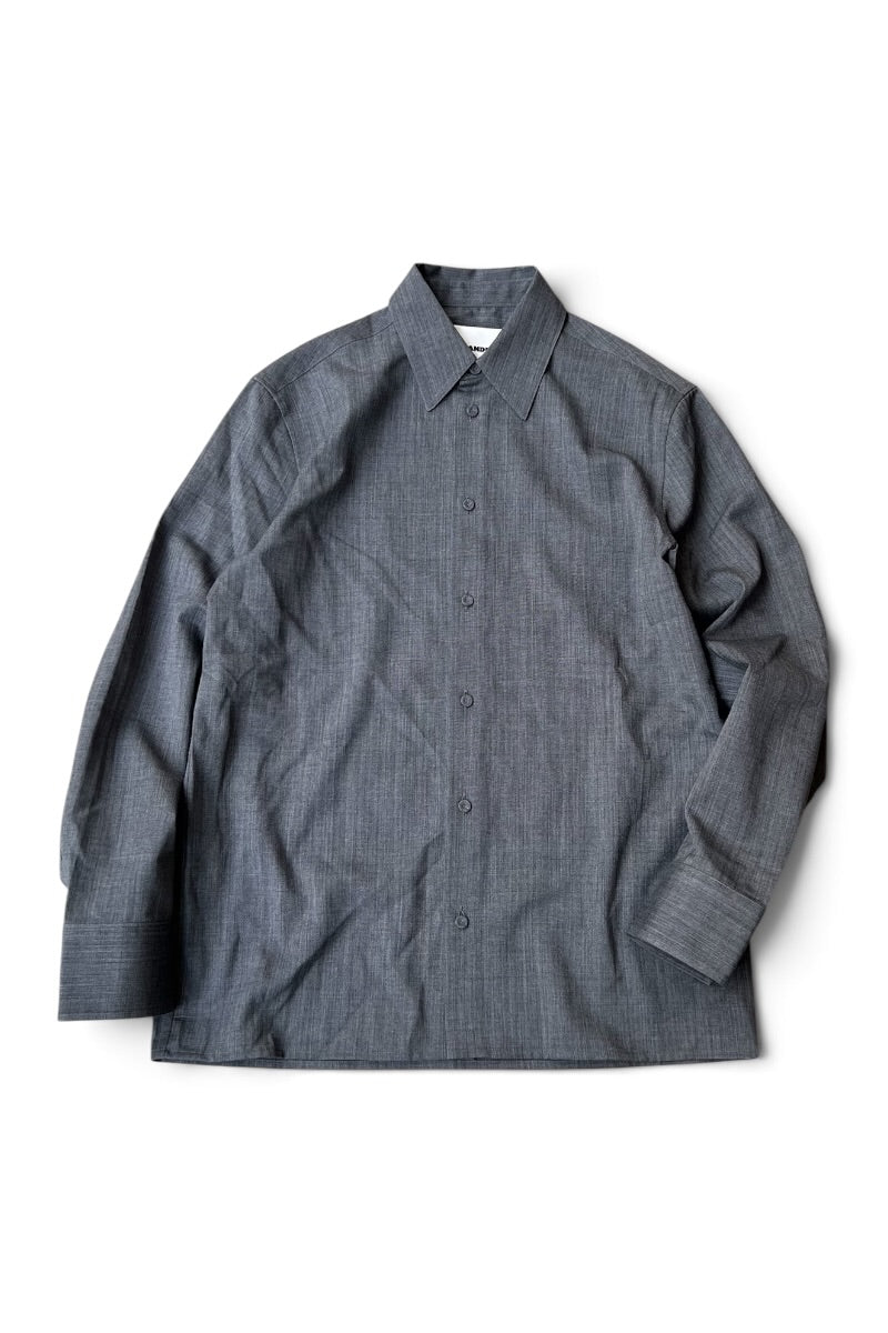 MADE IN ITALY 24SS L/S WOOL SHIRT / GRAY [SIZE: 40 USED]