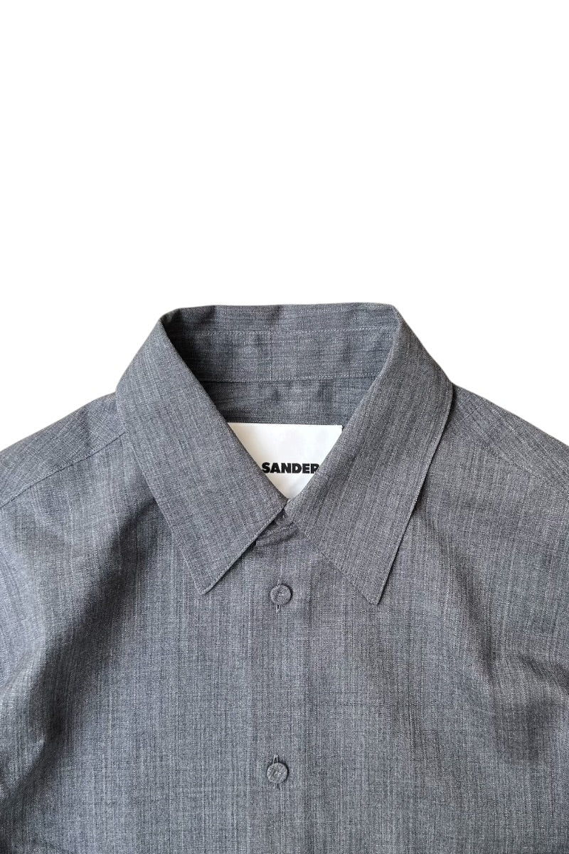 MADE IN ITALY 24SS L/S WOOL SHIRT / GRAY [SIZE: 40 USED]