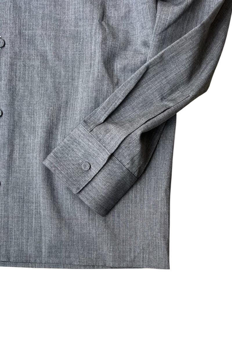 MADE IN ITALY 24SS L/S WOOL SHIRT / GRAY [SIZE: 40 USED]