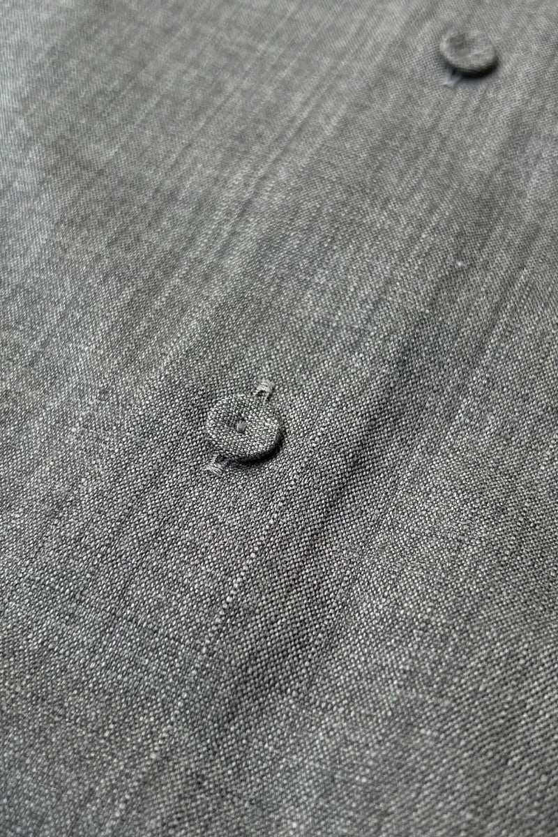 MADE IN ITALY 24SS L/S WOOL SHIRT / GRAY [SIZE: 40 USED]