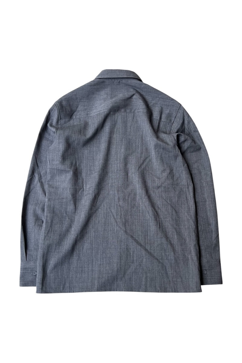MADE IN ITALY 24SS L/S WOOL SHIRT / GRAY [SIZE: 40 USED]