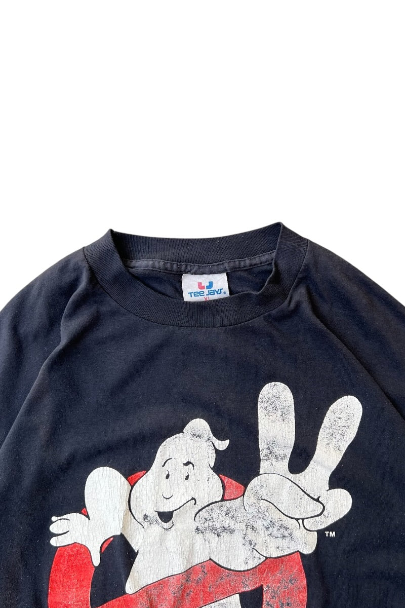 MADE IN USA 89'S MOVIE GHOSTBUSTERS MOVIE T-SHIRT / BLACK [SIZE: XL USED]