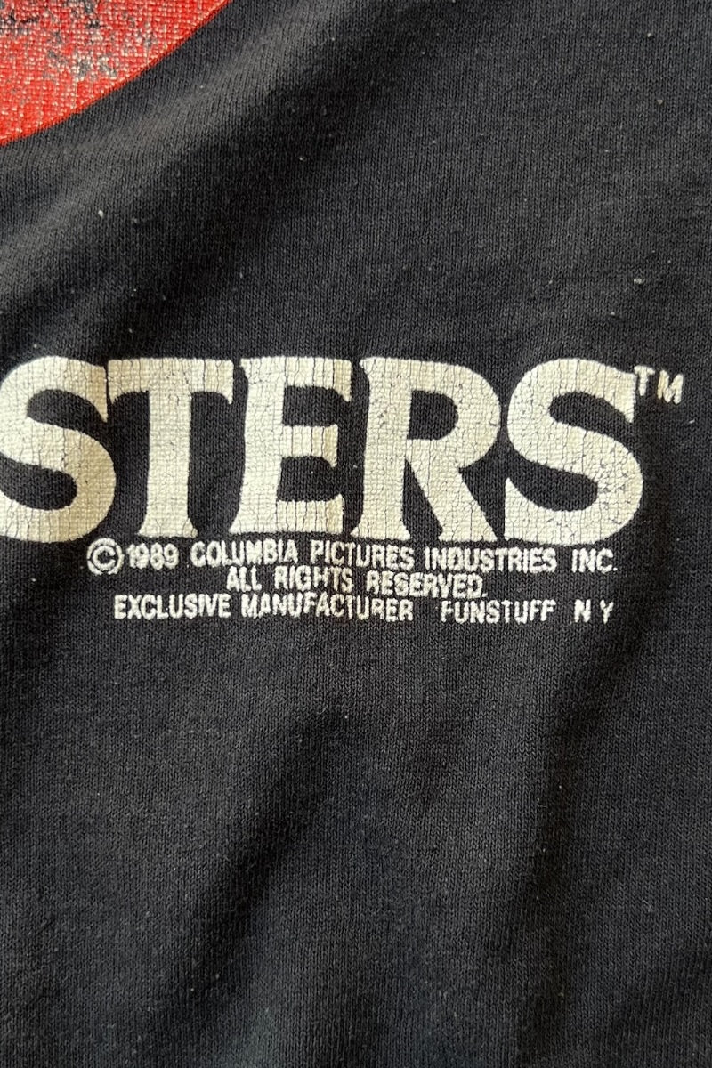 MADE IN USA 89'S MOVIE GHOSTBUSTERS MOVIE T-SHIRT / BLACK [SIZE: XL USED]