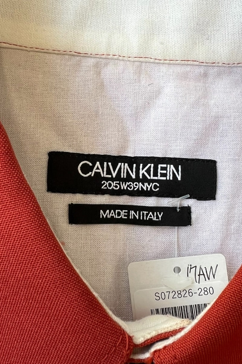 205W39NYC MADE IN ITALY 17AW L/S WESTERN SHIRT / ORANGE [SIZE: 46 USED]