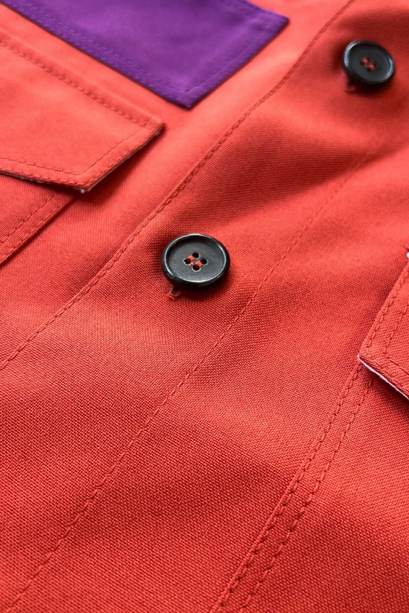 205W39NYC MADE IN ITALY 17AW L/S WESTERN SHIRT / ORANGE [SIZE: 46 USED]