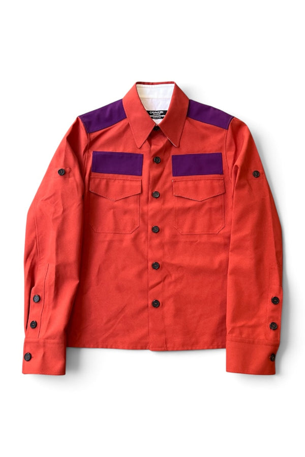 205W39NYC MADE IN ITALY 17AW L/S WESTERN SHIRT / ORANGE [SIZE: 46 USED]