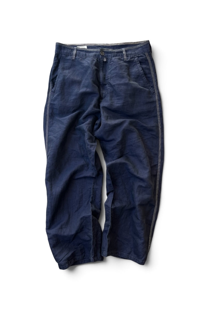 LINEN WORK PANTS / NAVY [SIZE: 46 USED]