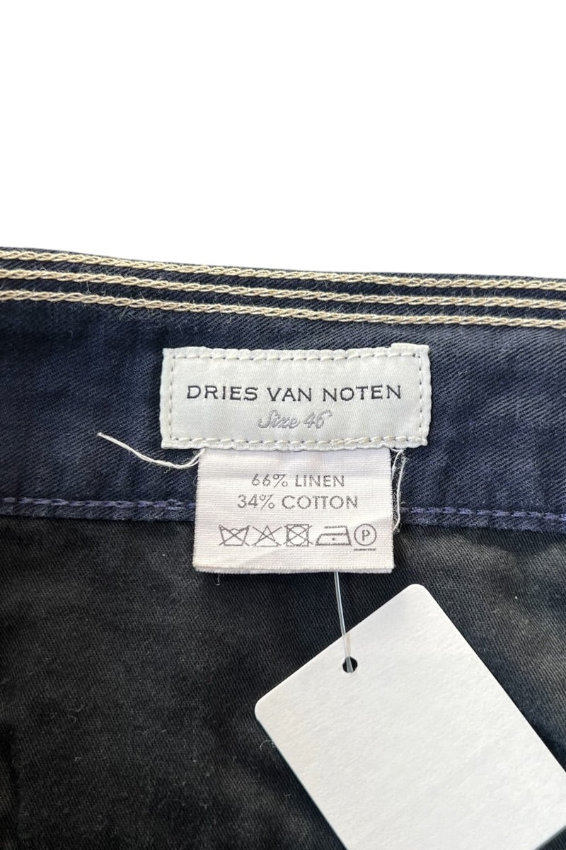 LINEN WORK PANTS / NAVY [SIZE: 46 USED]