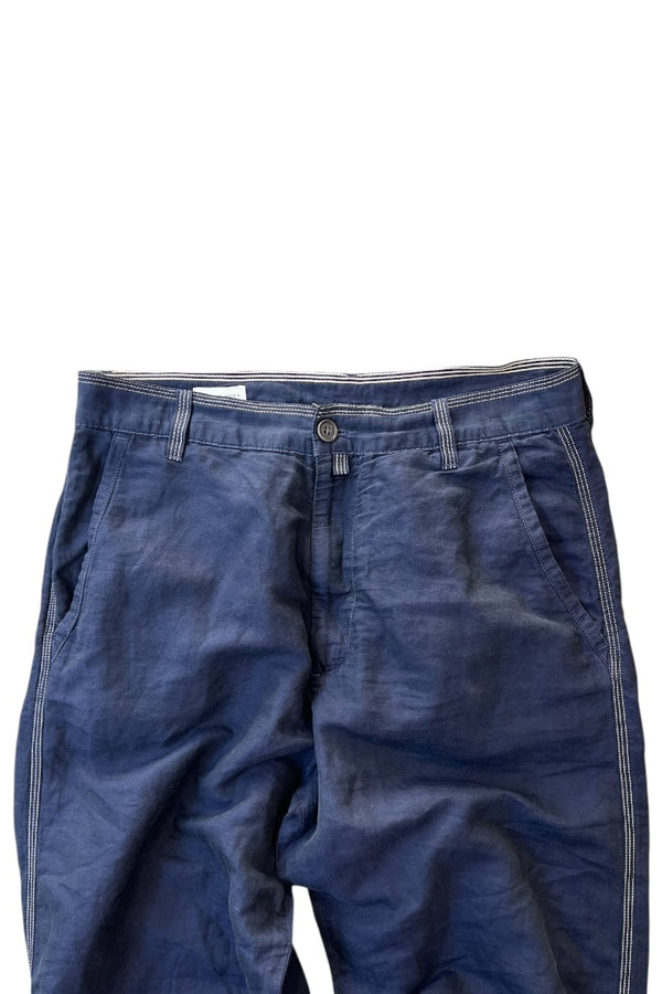 LINEN WORK PANTS / NAVY [SIZE: 46 USED]