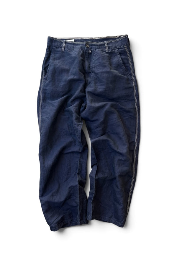 LINEN WORK PANTS / NAVY [SIZE: 46 USED]