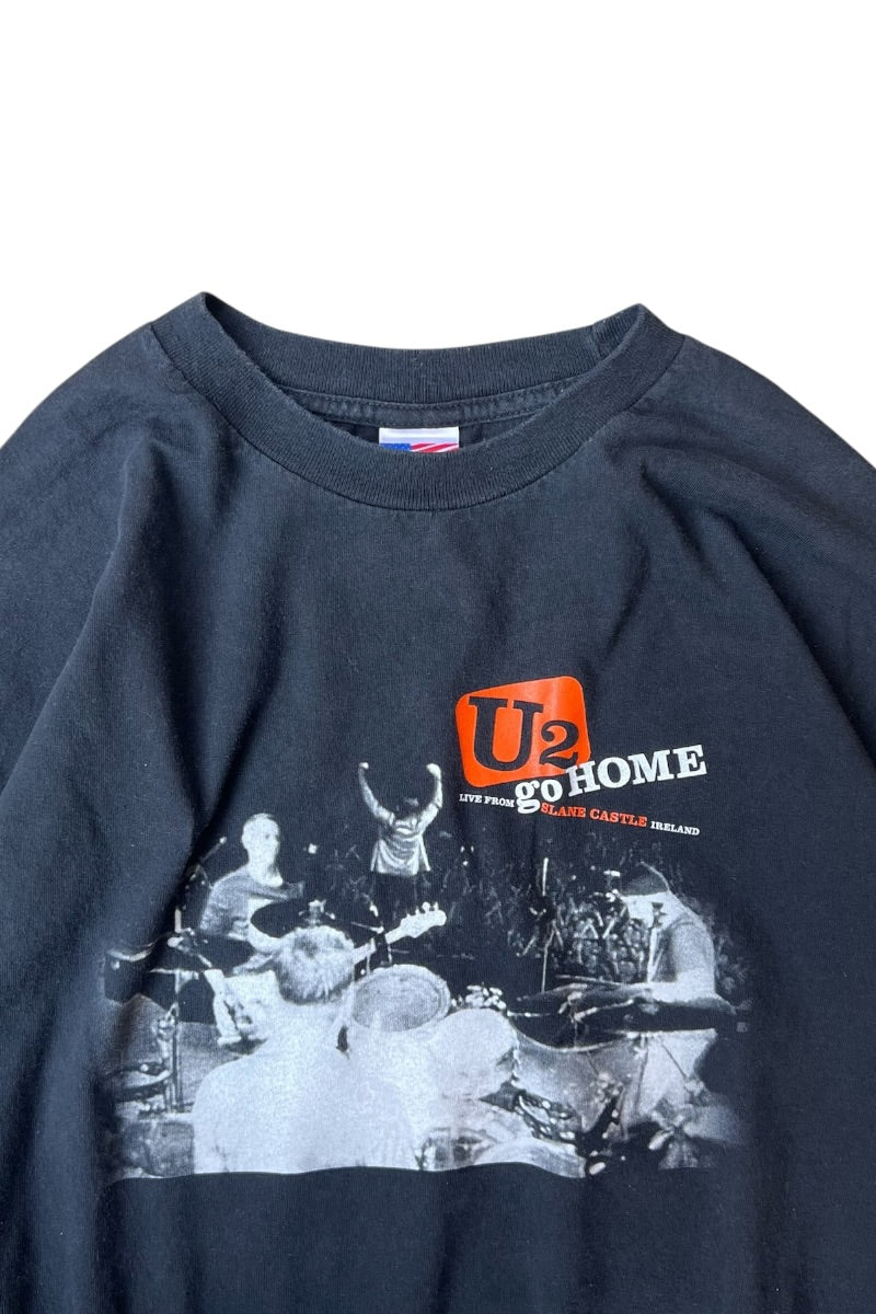 MADE IN USA Y2K 00'S U2 GO HOME BAND T-SHIRT / BLACK [SIZE: XL USED]
