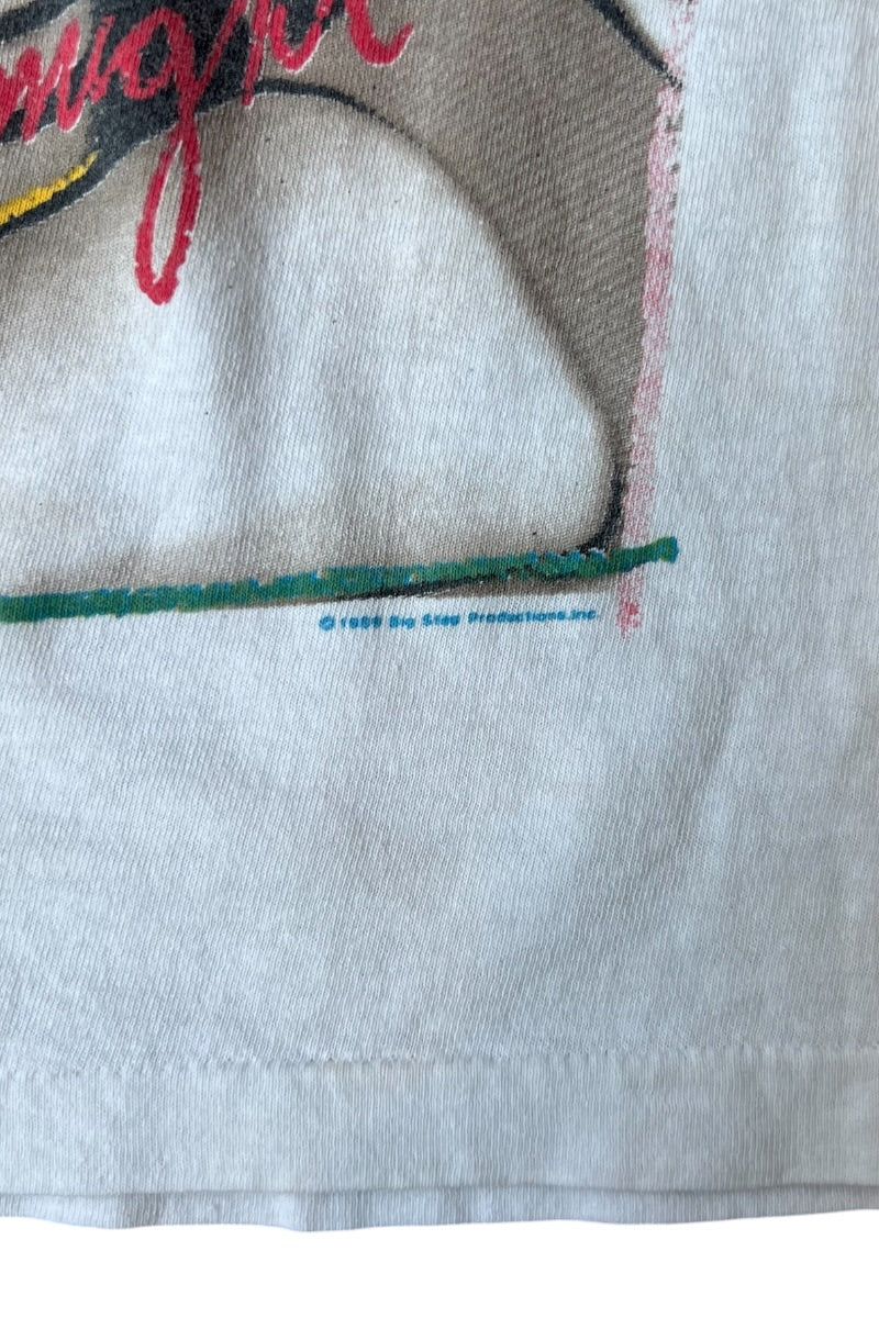 MADE IN USA 89'S NEW KIDS ON THE BLOCK BAND T-SHIRT / WHITE [SIZE: M USED]