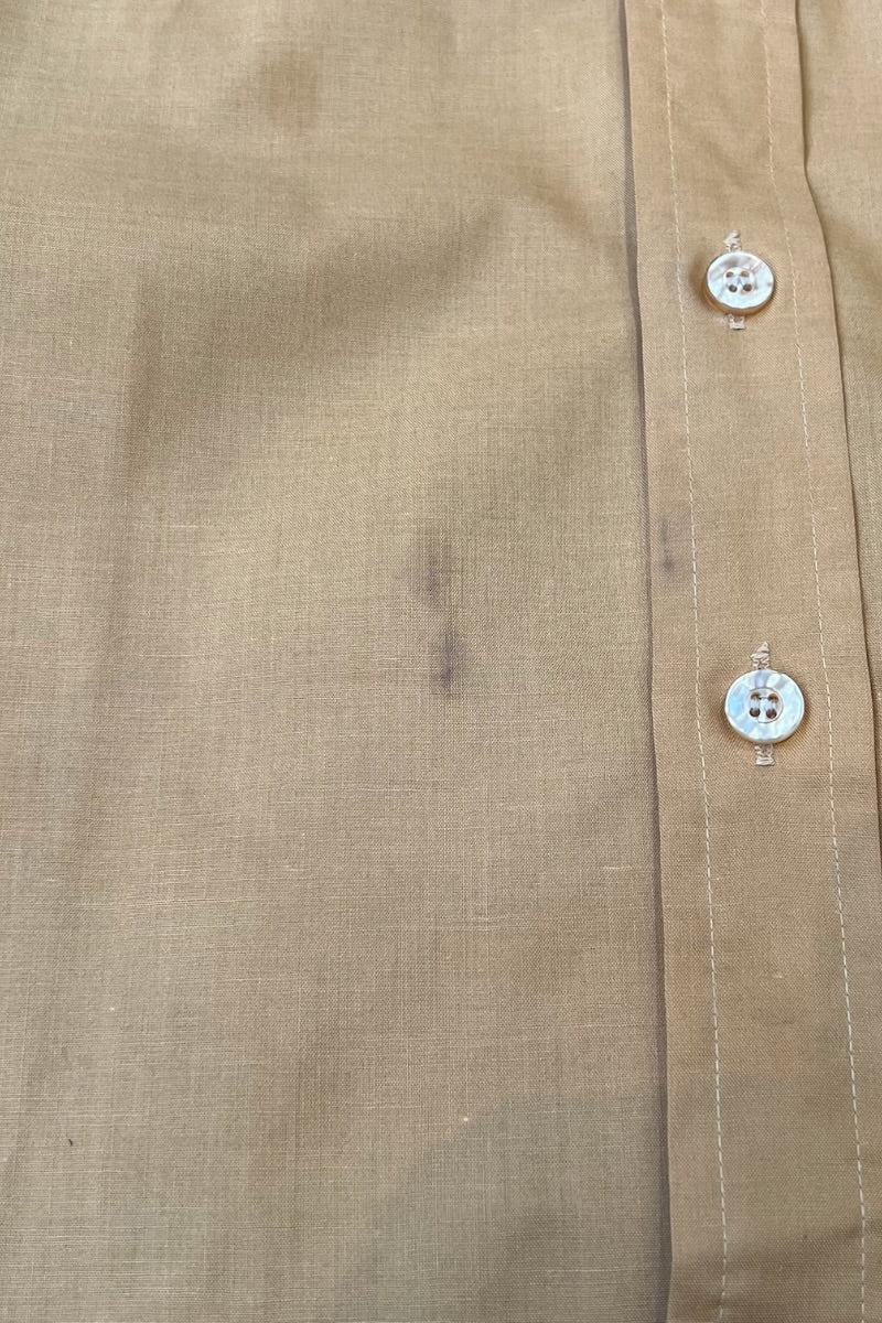 70'S L/S CUFF DRES SHIRT / YELLOW [SIZE: M USED]