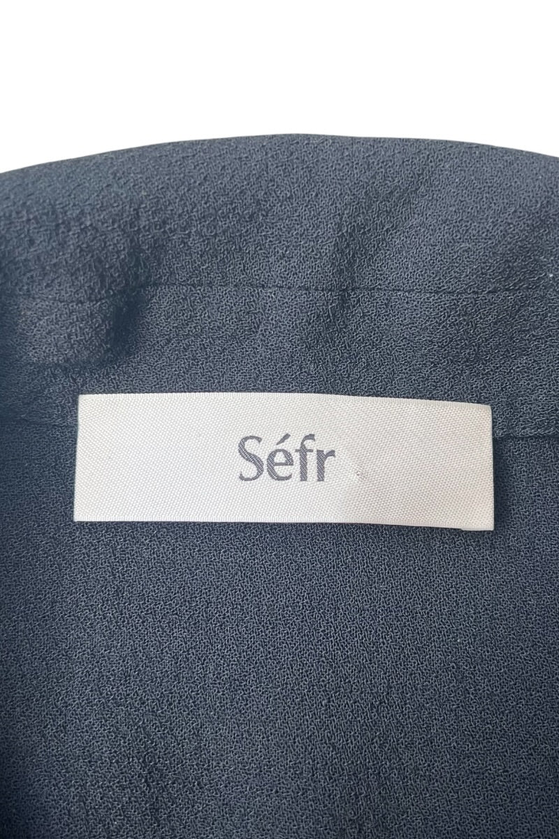 S/S VISCOSE SHIRT / BLACK [SIZE: XS USED]