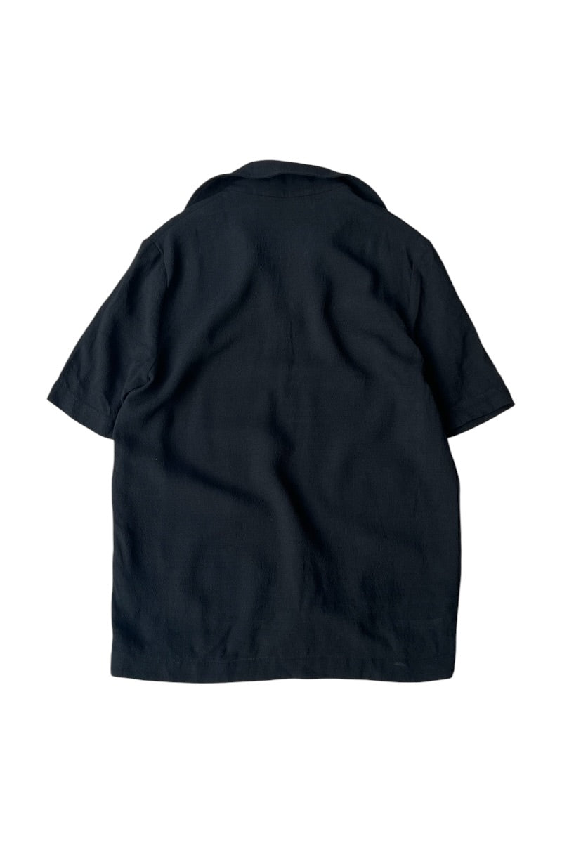 S/S VISCOSE SHIRT / BLACK [SIZE: XS USED]