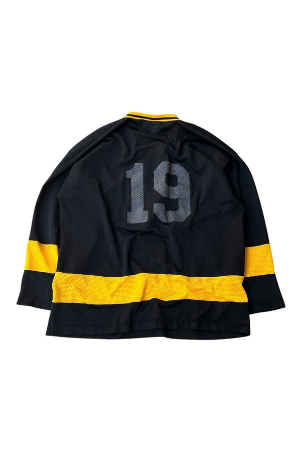 MADE IN CANADA 99'S BATMAN HOCKEY GAME SHIRT / BLACK [SIZE: XL USED]
