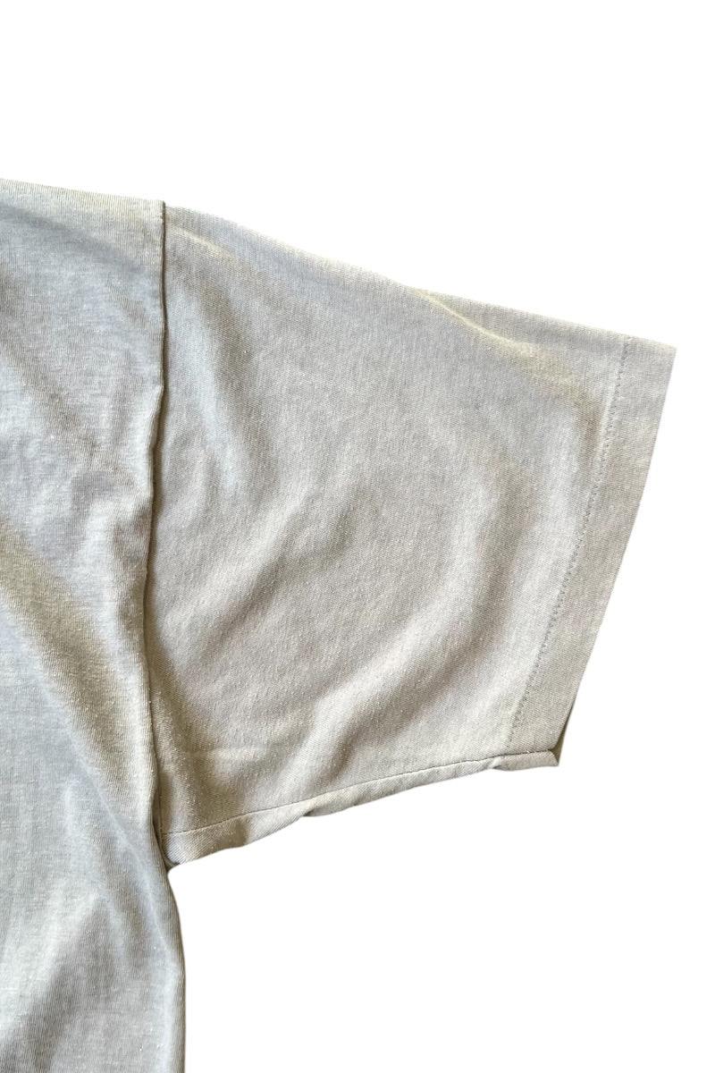 80'S SHIT HAPPENS LETTER T-SHIRT / GRAY [SIZE: M USED]