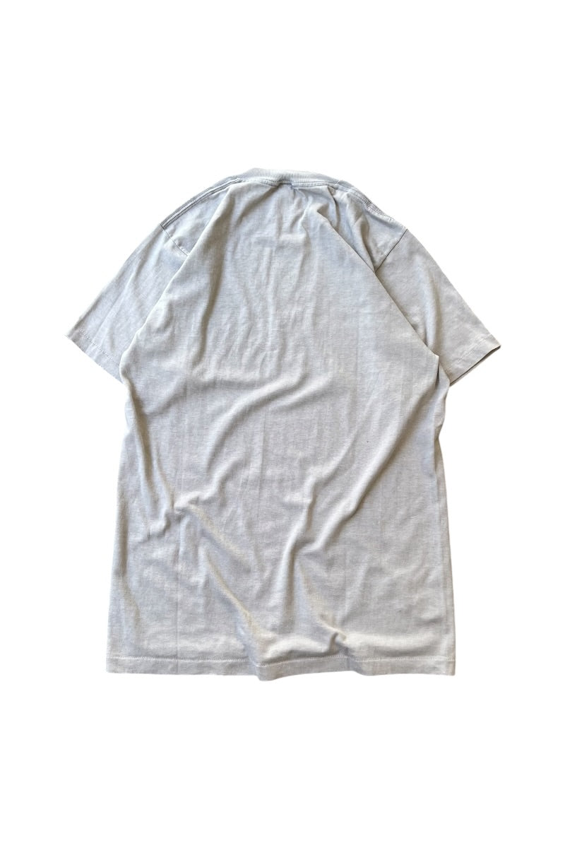 80'S SHIT HAPPENS LETTER T-SHIRT / GRAY [SIZE: M USED]