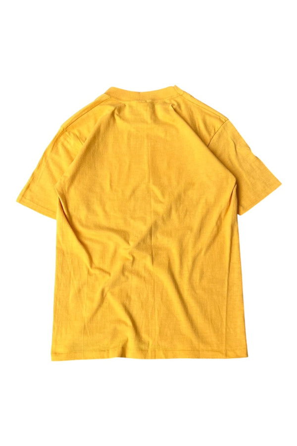 MADE IN USA 80'S PACKMAN GAME T-SHIRT / YELLOW [SIZE: M USED]