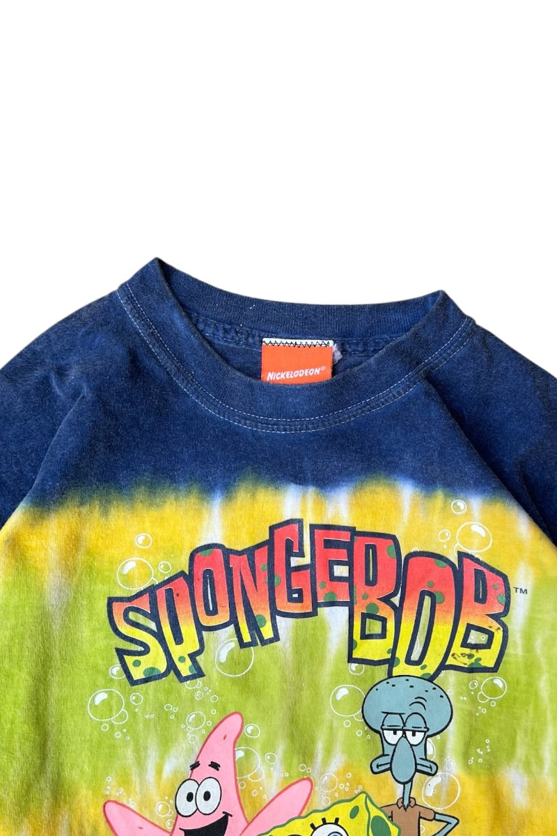 Y2K EARLY 00'S SPONGE BOB T-SHIRT / NAVY [SIZE: XL USED]