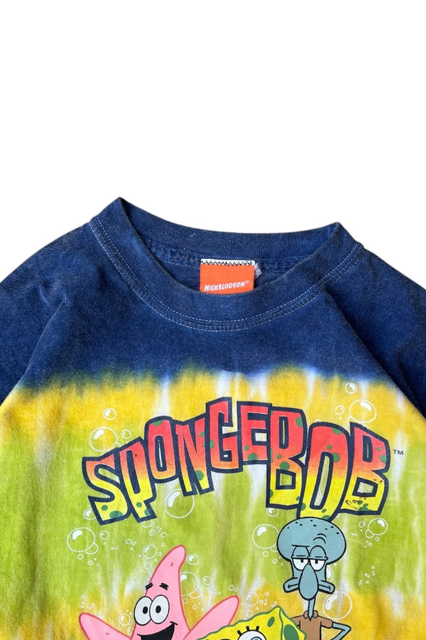 Y2K EARLY 00'S SPONGE BOB T-SHIRT / NAVY [SIZE: XL USED]