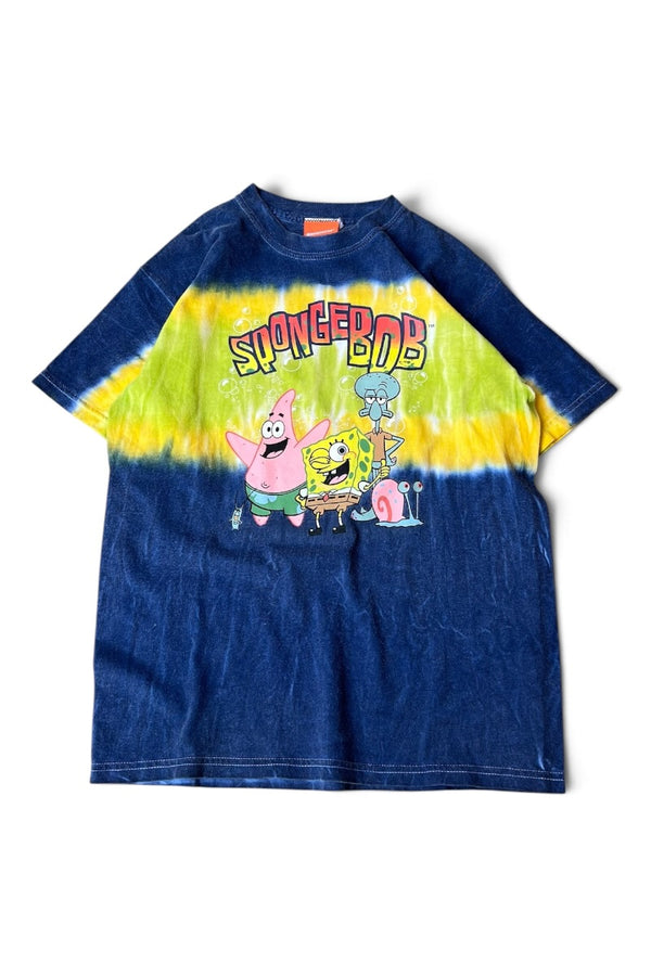 Y2K EARLY 00'S SPONGE BOB T-SHIRT / NAVY [SIZE: XL USED]