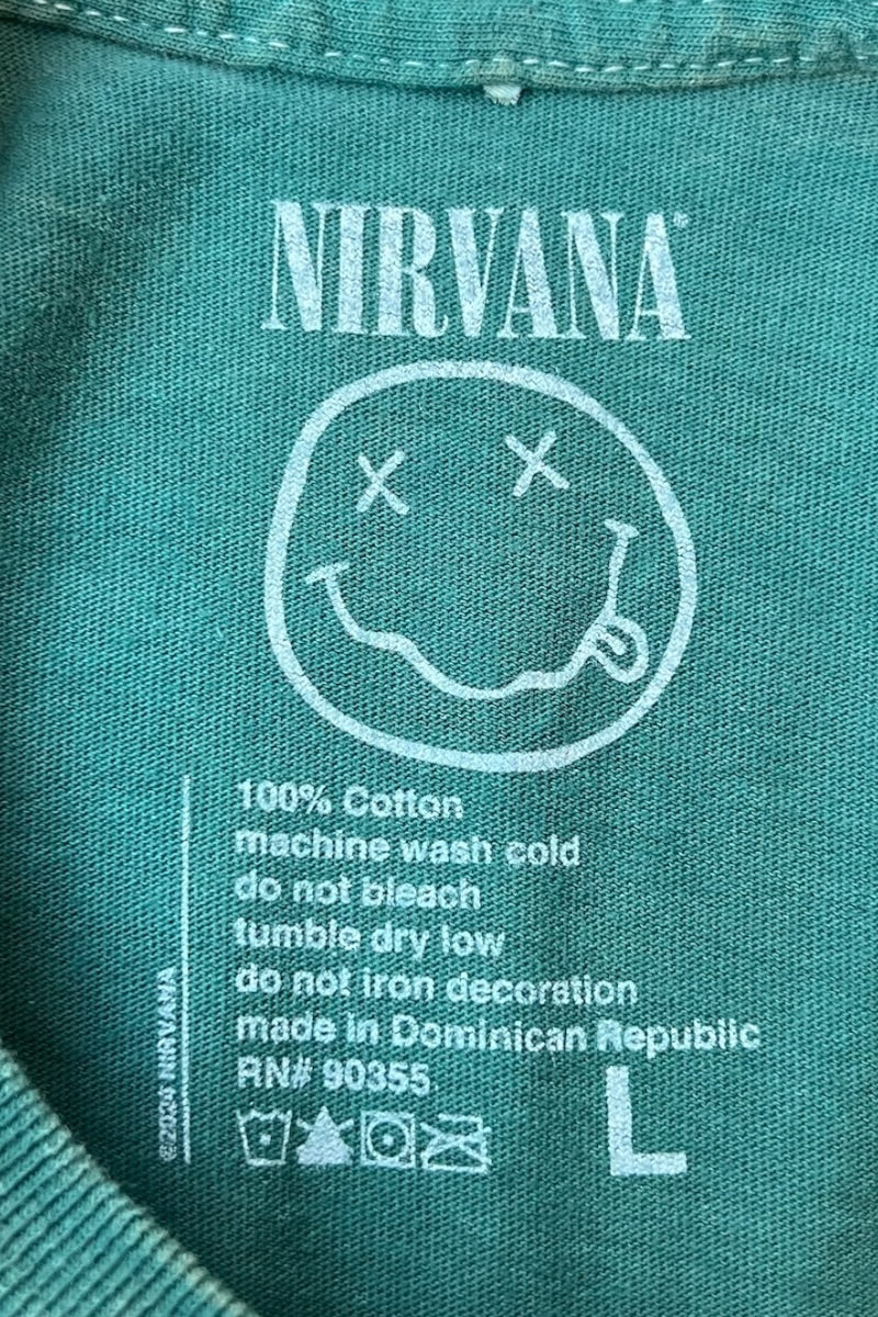 24'S NIRVANA IN UTERO MUSIC T-SHIRT / GREEN [SIZE: L USED]