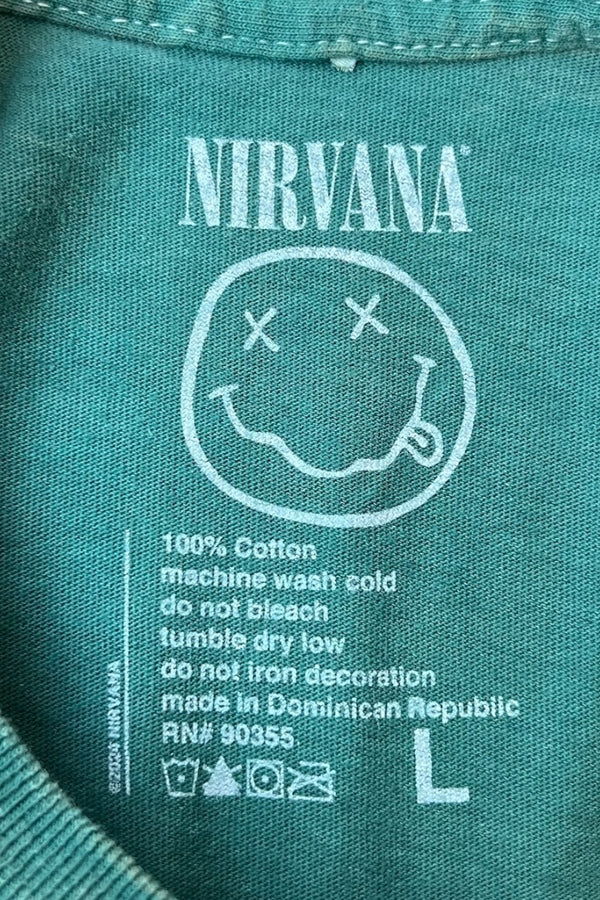24'S NIRVANA IN UTERO MUSIC T-SHIRT / GREEN [SIZE: L USED]