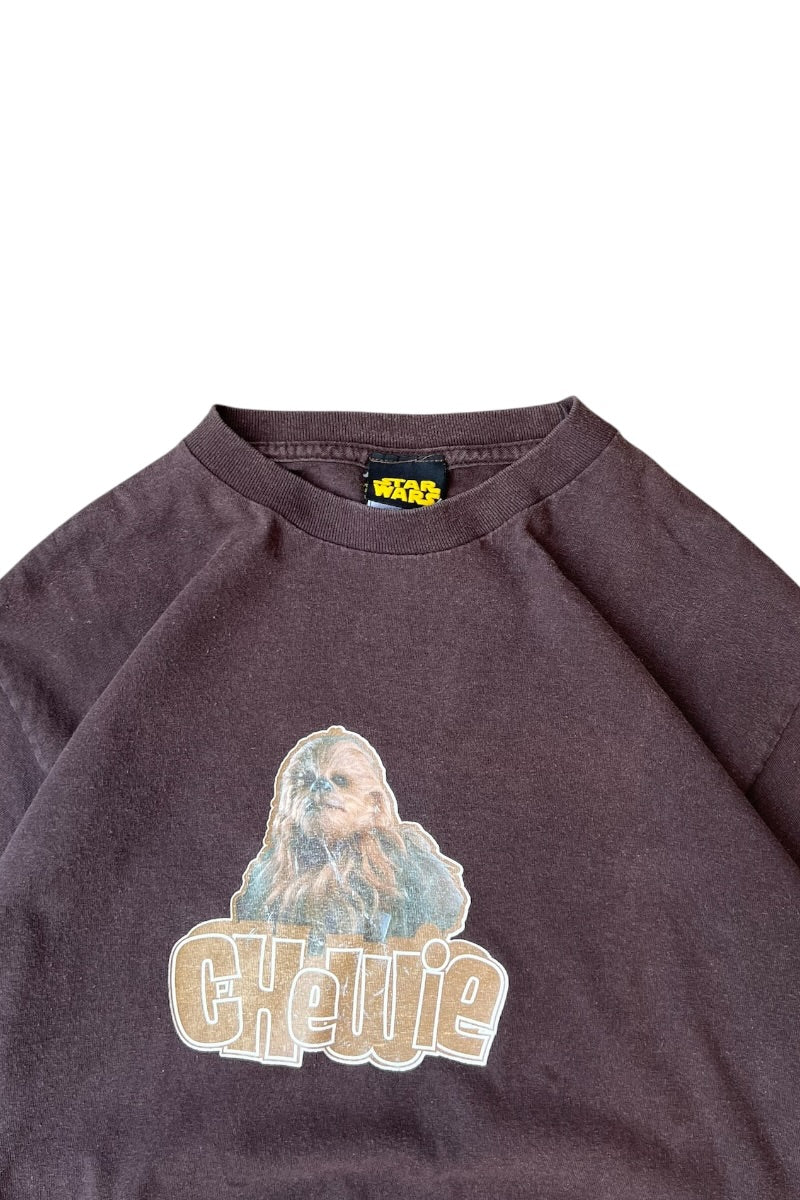 Y2K EARLY 00'S CHEWBACCA MOVIE T-SHIRT / BROWN [SIZE: M USED]