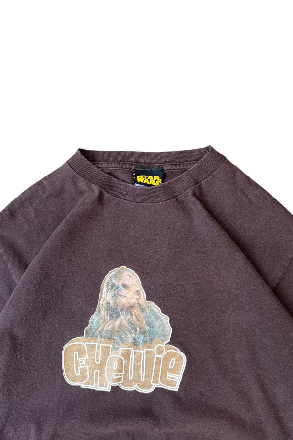 Y2K EARLY 00'S CHEWBACCA MOVIE T-SHIRT / BROWN [SIZE: M USED]
