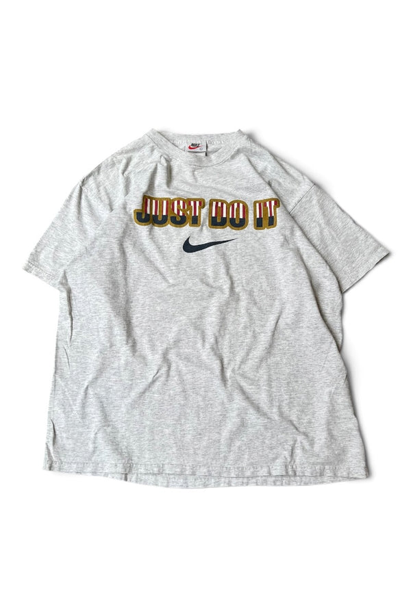 MADE IN USA 90'S JUST DO IT T-SHIRT / GREY [SIZE: L USED]
