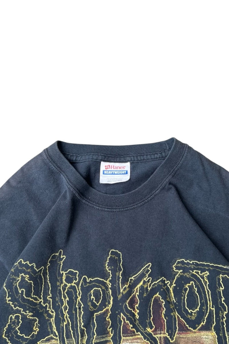 Y2K EARLY 00'S SLIP KNOT BOOTLEG BAND T-SHIRT / BLACK [SIZE: S USED]