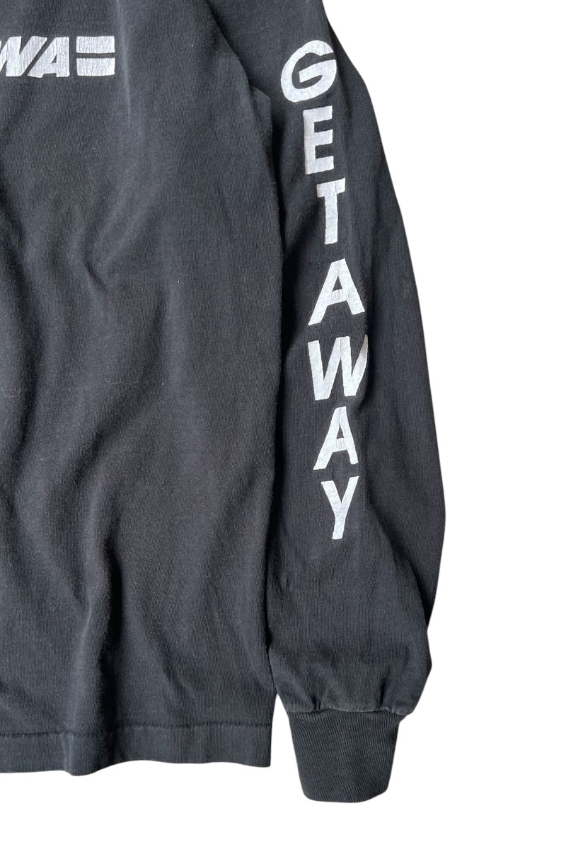 MADE IN USA 90'S TWA L/S T-SHIRT / BLACK [SIZE: XL USED]