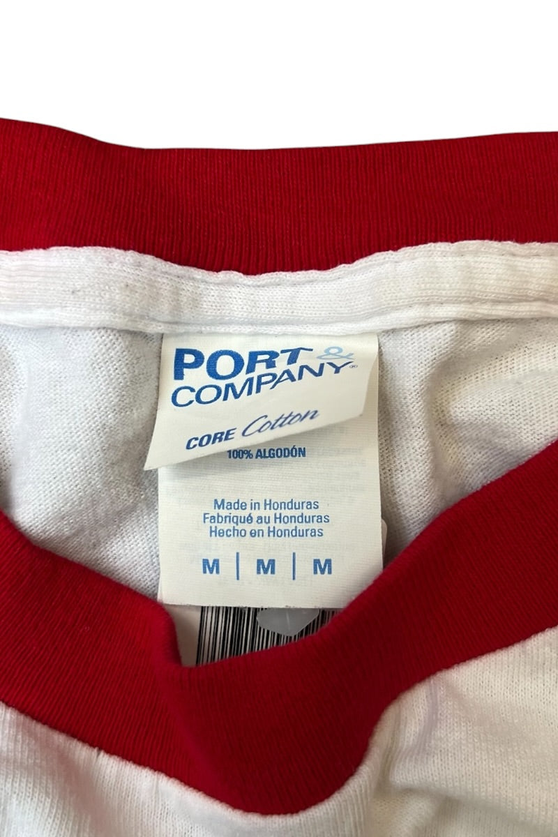 MYSTIC PIZZA MOVIE RINGER T-SHIRT / WHITE [SIZE: M USED]