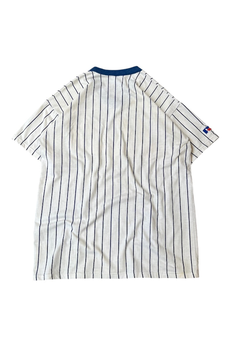 MADE IN USA 90'S NY METS BASEBALL T-SHIRT / WHITE [SIZE: L USED]