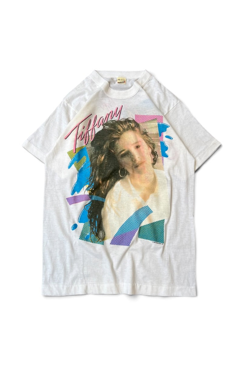 MADE IN USA 89'S TIFFANY MUSIC T-SHIRT / WHITE [SIZE: S USED]