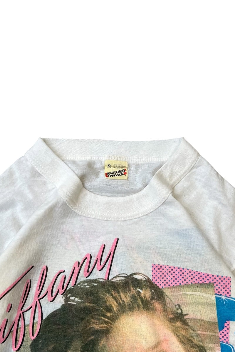 MADE IN USA 89'S TIFFANY MUSIC T-SHIRT / WHITE [SIZE: S USED]