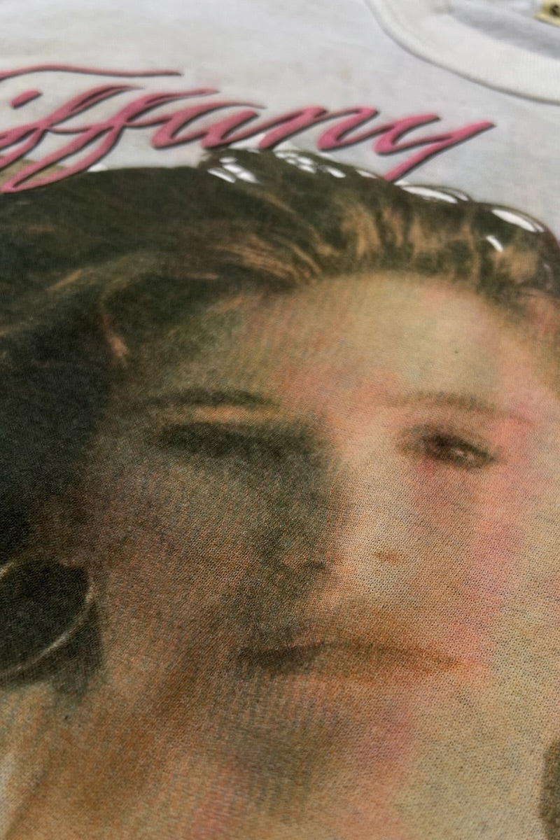 MADE IN USA 89'S TIFFANY MUSIC T-SHIRT / WHITE [SIZE: S USED]