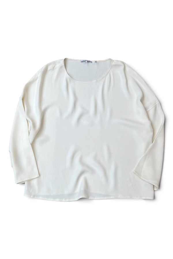 L/S VISCOSE T-SHIRT / WHITE [SIZE: M USED]