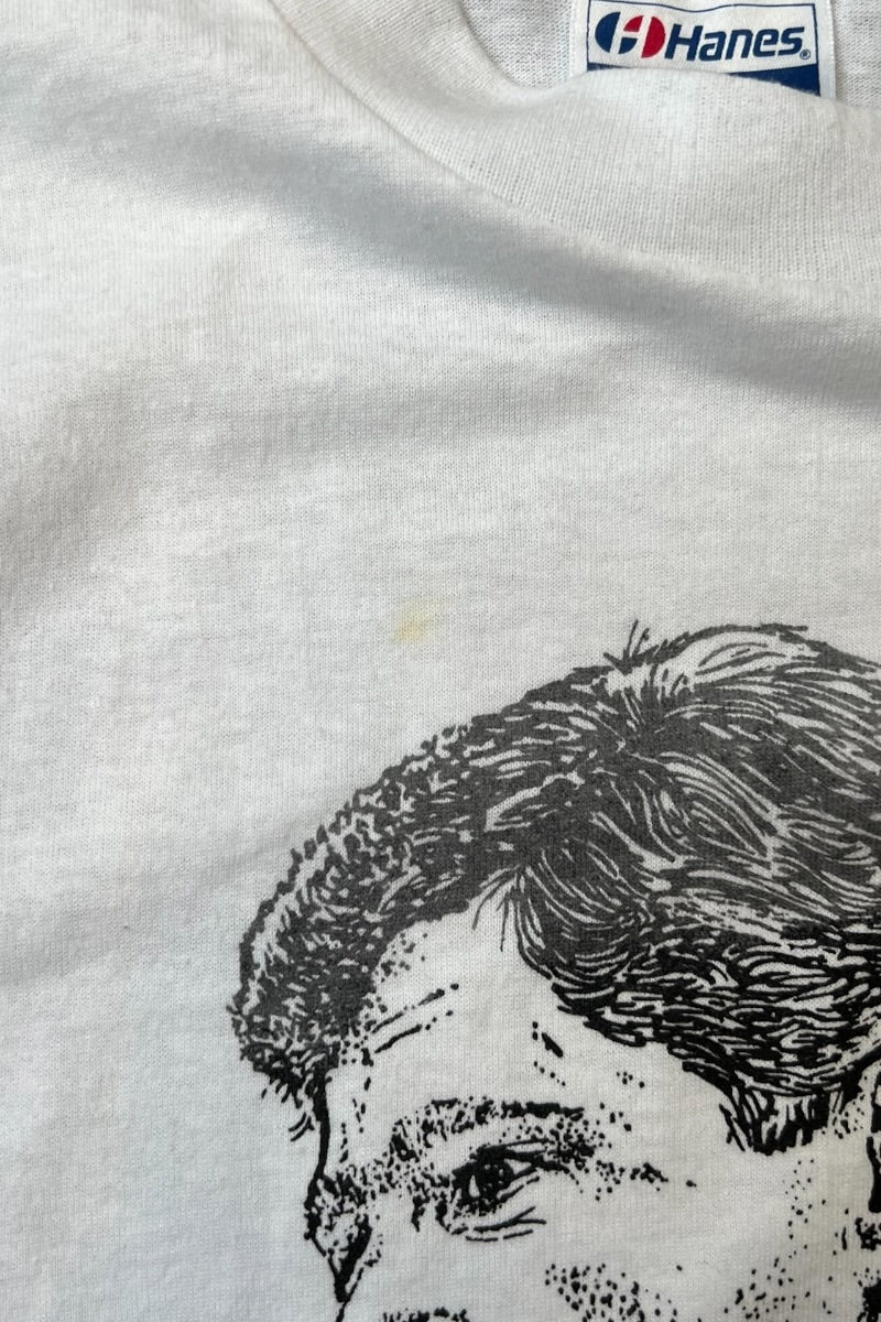 MADE IN USA 90'S BILL CLINTON T-SHIRT / WHITE [SIZE: S USED]