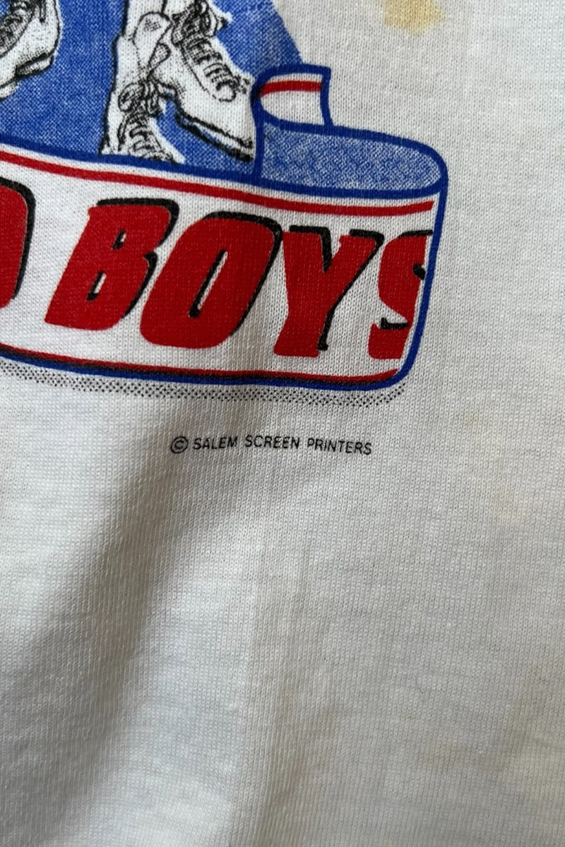MADE IN USA 89'S DETROIT PISTONS BASKETBALL T-SHIRT / WHITE [SIZE: M USED]