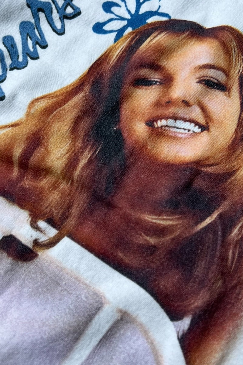 BRITNEY SPEARS MUSIC T-SHIRT / WHITE [SIZE: L USED]