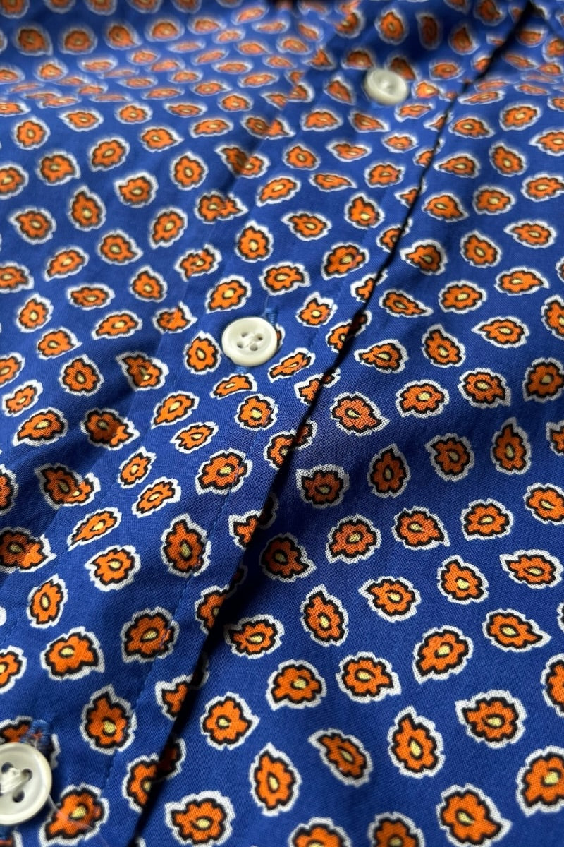 90'S FLOWER PATTERN L/S SHIRT / PATTERN [SIZE: L USED]