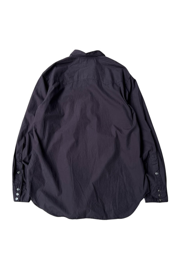 90'S L/S WESTERN SHIRT / BLACK [SIZE: L USED]