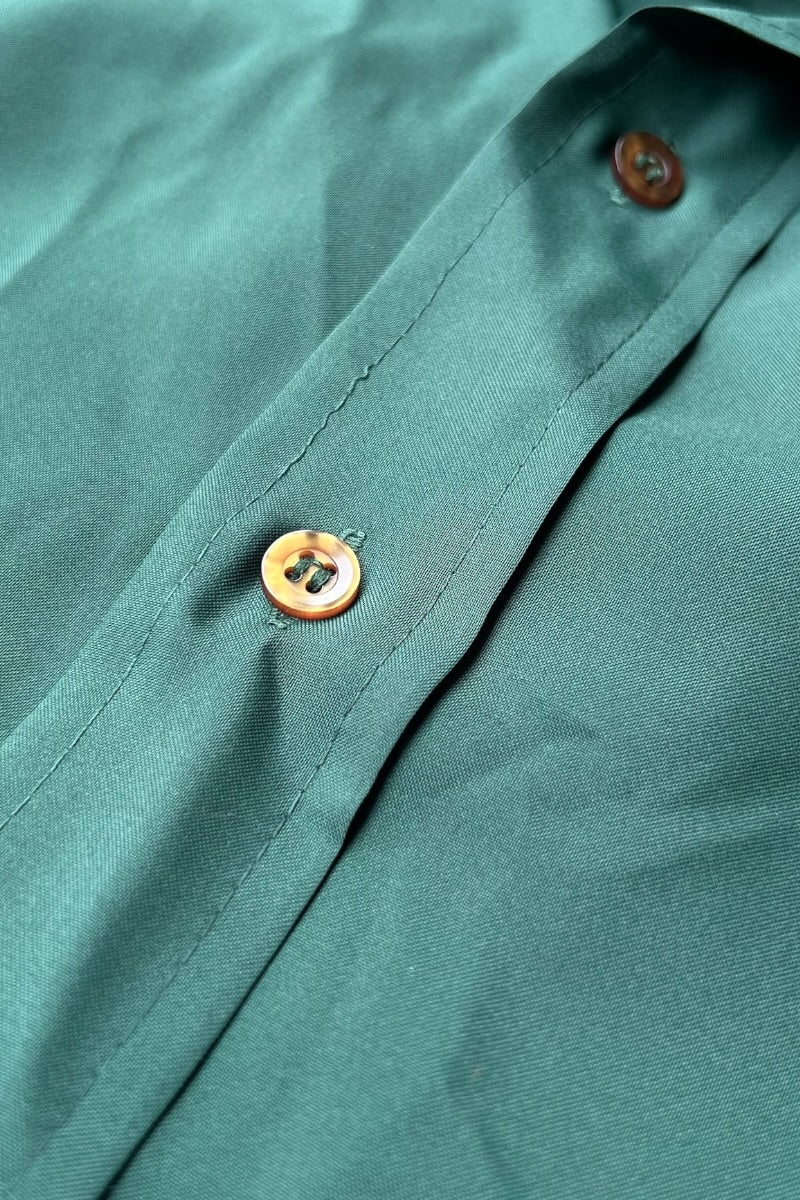 70'S S/S SHIRT / GREEN [SIZE: M USED]