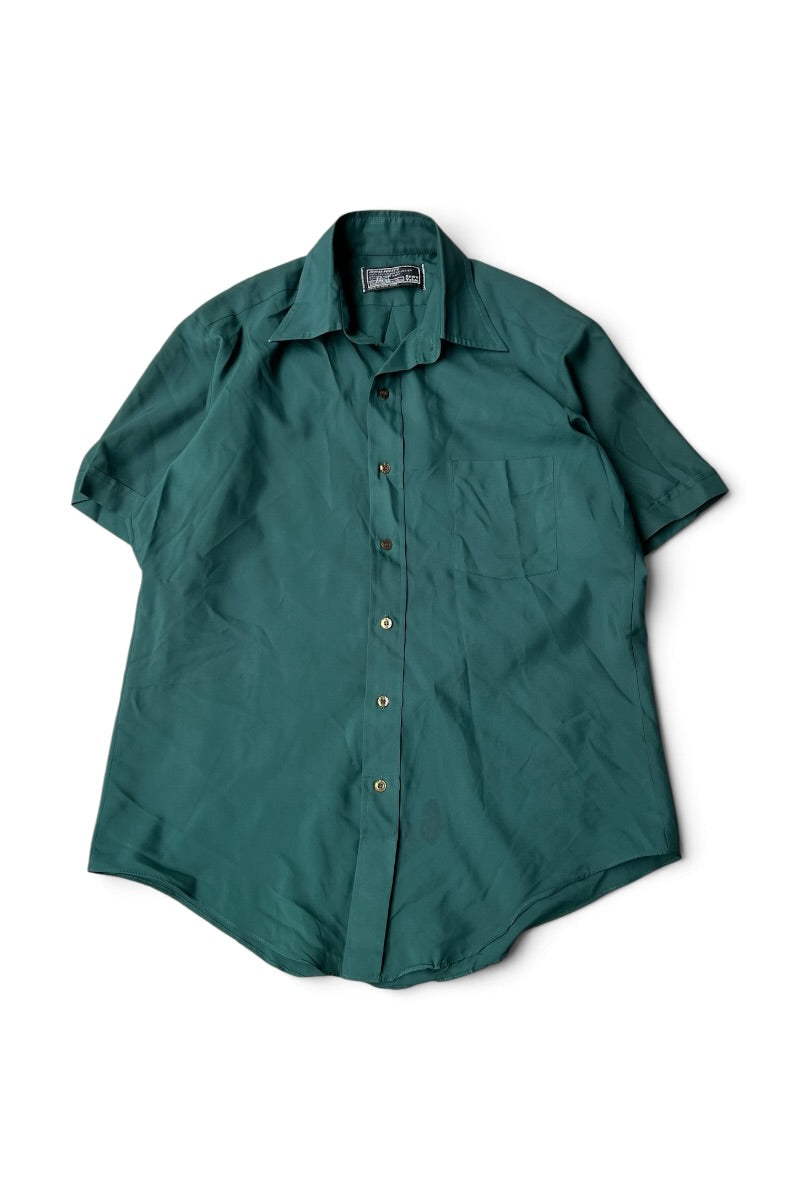 70'S S/S SHIRT / GREEN [SIZE: M USED]