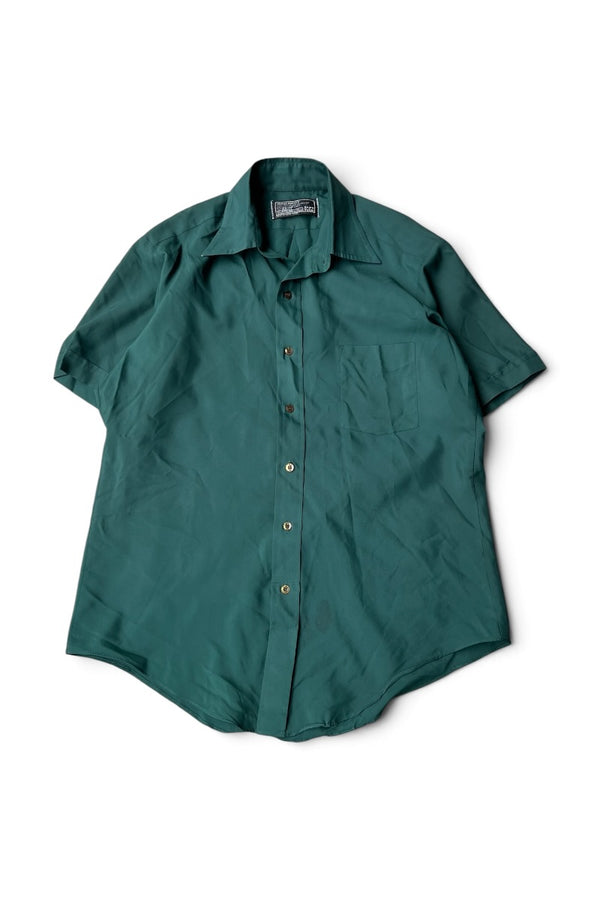 70'S S/S SHIRT / GREEN [SIZE: M USED]